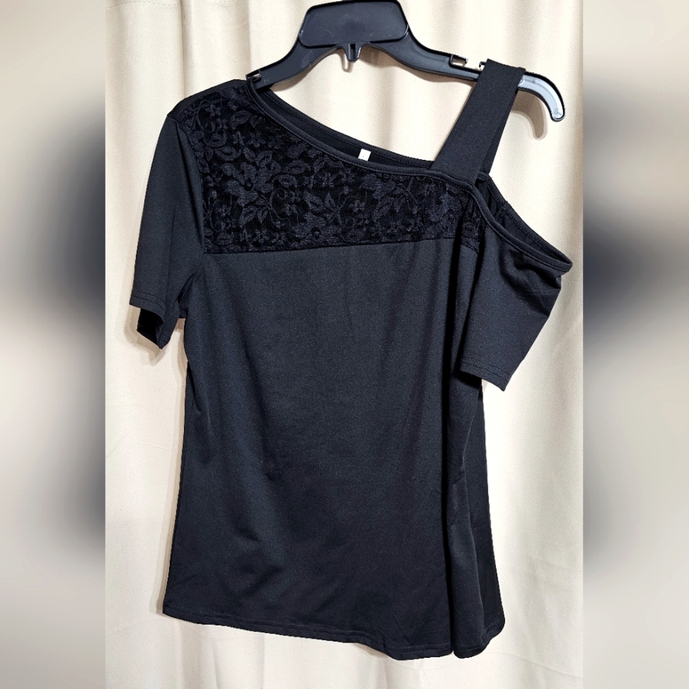 Elegant Black Off-Shoulder Women's Top